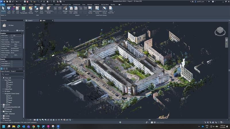 Scan-to-BIM Digital Twin for 6-Storey School Building - 1